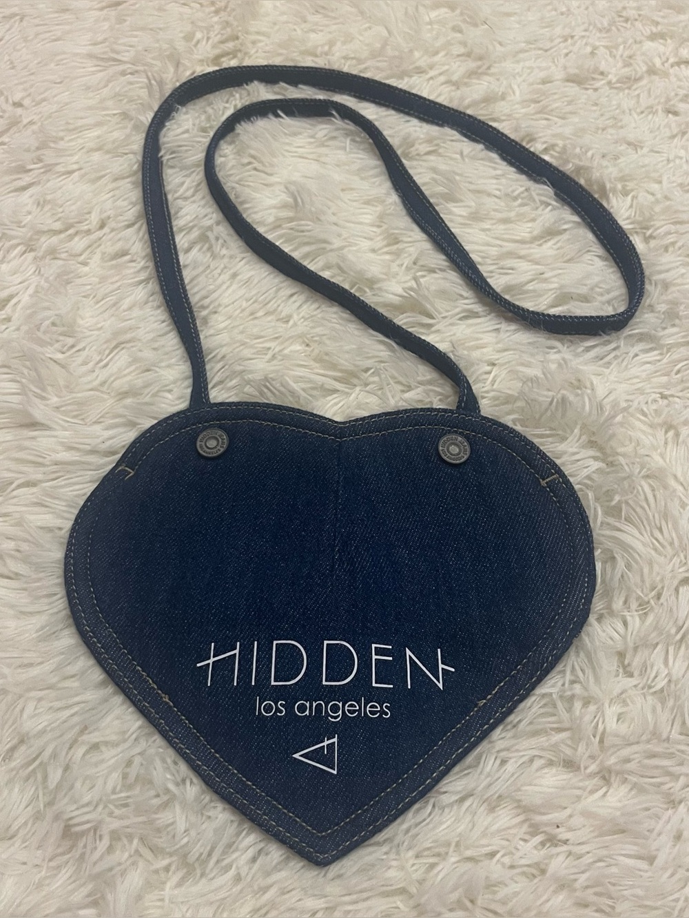 Hidden Los Angeles Heart Denim Cross Body Bag